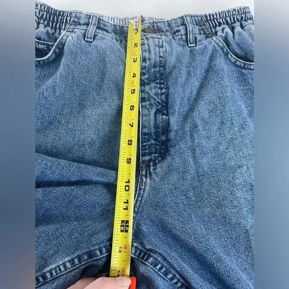VINTAGE Lee mom jeans 80’s butt No Pocket Elastic High Waist 30x31” 14M EUC 0195 - Picture 7 of 10